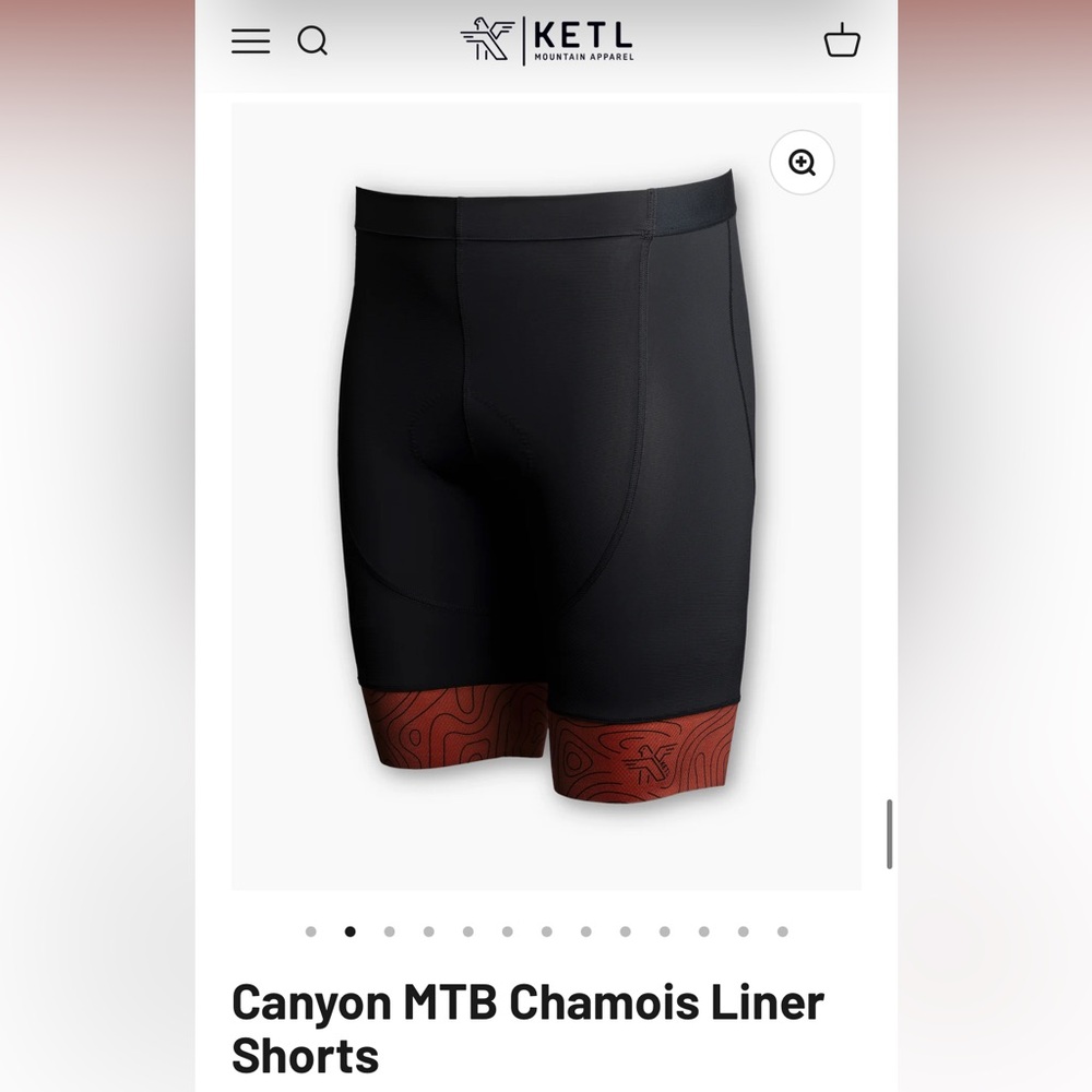 KETL Men's Black and Red MTB Chamois Liner Shorts